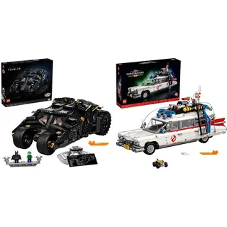 LEGO 76240 DC Batman Batmobile Tumbler Modellauto, Auto Set für Erwachsene & 10274 Icons Ghostbusters ECTO-1 Auto großes Set für Erwachsene