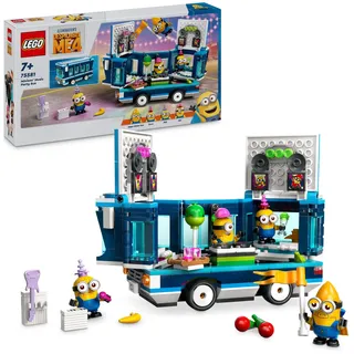 Lego Ich – Einfach unverbesserlich 4 Minions und der Party Bus, Spielset zu Ich – Einfach unverbesserlich 4, Kinderspielzeug, kreatives Minions-Geschenk für Jungen und Mädchen ab 7 Jahren 75581