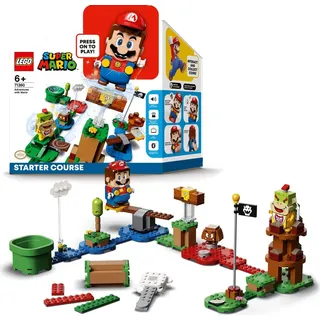 LEGO 71360 Super Mario Abenteuer mit Mario – Starterset, interaktive Figur und Bau-Spielzeug, sammelbares Geschenk für Mädchen und Jungen ab 6 ... - Bunt