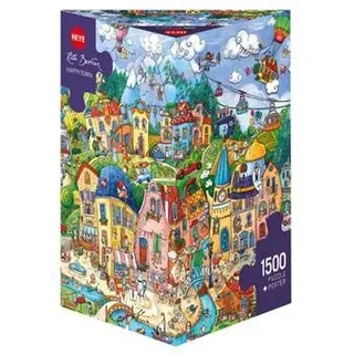 297442 - Happytown, Cartoon im Dreieck, 1500 Teile - Puzzlegröße 60 x 80 cm