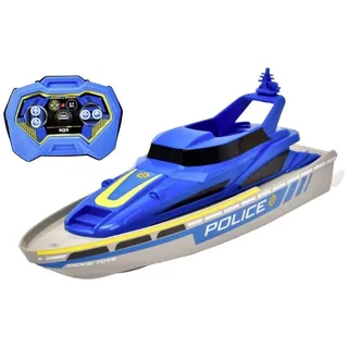 Dickie Toys - RC Polizei-Boot - ferngesteuertes Spielzeug-Boot in Polizei-Design ab 6 Jahren,Schiff mit Fernbedienung und Batterien für Kinder Erwachsene, Mehrfarbig, 201107003ONL