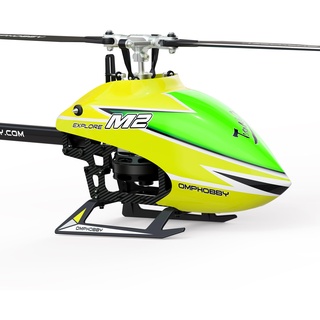 OMPHOBBY M2 Explore RC Flugzeug für Erwachsene Dual-Brushless Motor Direct-Drive 6CH RC Hubschrauber Ferngesteuert mit Einstellbarer Flugsteuerung, 3D Helikopter BNF Gelb