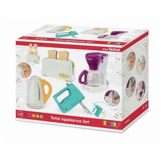 Smoby Kinder-Haushaltsset Tefal Mini-Geräte-Set, Kaffeemaschine, Toaster, Wasserkocher, Mixer, (4-tlg), keine Batterien notwendig