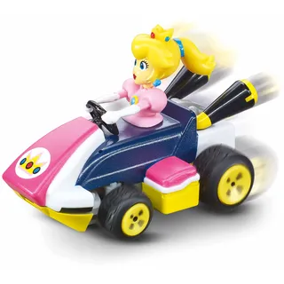 Carrera Mini RC Mario Kart mit Peach I Ferngesteuertes Auto ab 6 Jahren für drinnen & draußen I Mini Mario Kart Auto mit Fernbedienung zum Mitnehmen I Spielzeug für Kinder & Erwachsene