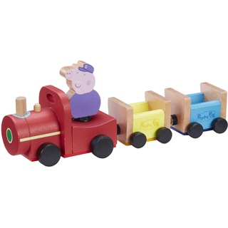 Peppa Pig CO07210 Tren de Madera Abuelo Holzzug Opa Pig, Mehrfarbig