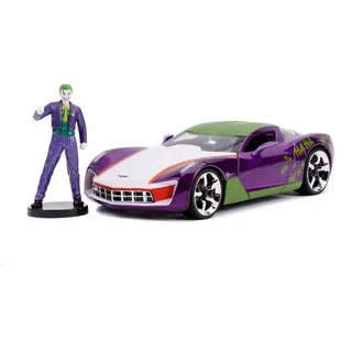 Batman und Joker Playset mit 2009 Chevy Corvette Stingray, Metall – Bunt