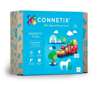 Connetix Rainbow Motion Pack verstärkte Magnete pädagogisches Lernspiel Magnetspielbausteine, (Open Play, 24 Teile), ab 3 Jahren