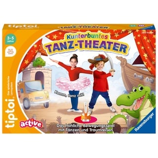 Ravensburger tiptoi® ACTIVE Spiel 00128, Kunterbuntes Tanz-Theater, Bewegungsspiel ab 3 Jahren