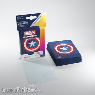 Gamegenic GGS10096 - MARVEL CHAMPIONS Art-Sleeves - Captain America * (Einzelpack) Sprachunabhängig