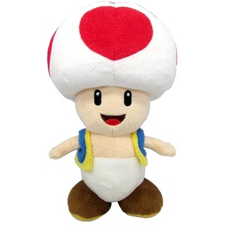 Super Mario AC04 Toad Sanei Offizielles Lizenzprodukt aus Plüsch, Mehrfarbig