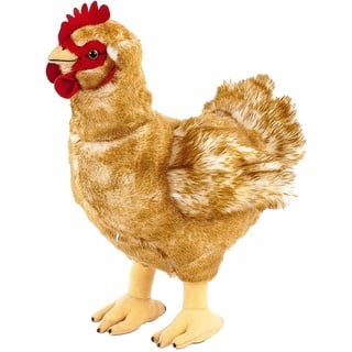 Uni-Toys - Henne braun - 37 cm (Höhe) - Plüsch-Huhn, Vogel - Plüschtier, Kuscheltier