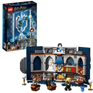 LEGO 76411 Harry Potter Hausbanner Ravenclaw, Hogwarts Wappen, Schloss Gemeinschaftsraum Spielzeug oder Wanddisplay mit Luna Lovegood Minifigur, Sa... - Beige