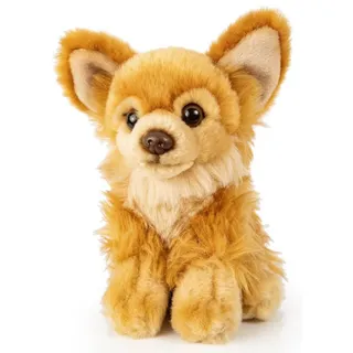 Uni-Toys Kuscheltier Chihuahua - versch. Fellfarben - Länge 18 cm - Plüsch-Hund, Plüschtier, zu 100 % recyceltes Füllmaterial braun