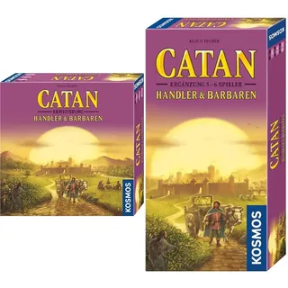 KOSMOS Bundle aus Catan - Händler & Barbaren und Catan - Händler und Barbaren Ergänzung für 5-6 Personen, Gesellschaftsspiel für 2-4 Personen ab 10 Jahre, nur spielbar mit Basisspiel Siedler von Catan