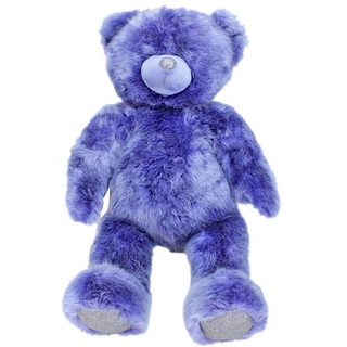 BEMIRO Tierkuscheltier Teddy 60 cm XL blau - mit goldener Glitzernase und Glitzeraugen