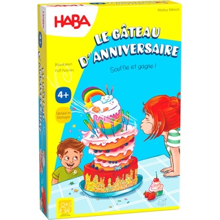 HABA Geburtstagstorte Gesellschaft für Kinder, Geschicklichkeitsspiel und Souffle-4 Jahre und älter, 307032, bunt