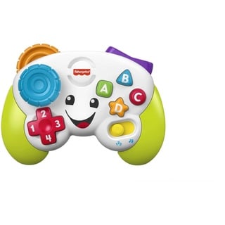 Fisher-Price Lernspaß Spiel-Controller für Babys und Kleinkinder in Grün, Videospiel-Attrappe mit Musik und Leuchtfunktion für Babys ab 6 Monaten, deutsche Version, HXB62