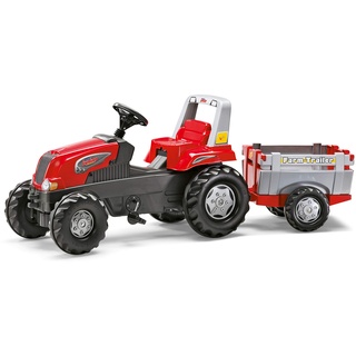 Rolly Toys 800261 - Trettraktor / rollyJunior RT Traktor (inkl. rollyFarm Trailer, verstellbarer Sitz, Flüsterlaufreifen)