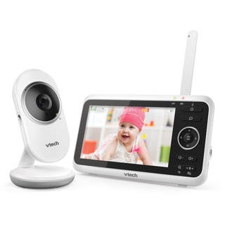 Vtech VM350 Babyphone mit Kamera 5 Zoll Video Baby Monitor, Klarer Sound babyfon mit Kamera LCD-Farbbildschirm und Nachtsichtfunktion Mit Gegensprechfunktion Schlafliedern und Geräuschen