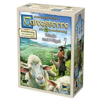 Hans im Glück Spiel HIGD0105 - Carcassonne - Schafe und Hügel - Brettspiel,..., Familienspiel, Strategiespiel bunt