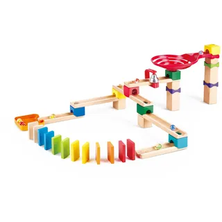 Hape Erlebnis Murmelbahn mit Domino, Kugelbahn aus Holz, Konstruktionsspielzeug, ab 3 Jahren