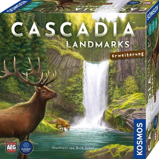 Kosmos 683955 Cascadia - Landmarks, Erweiterung zum Spiel des Jahres 2022, Ergänzung für 5-6 Personen und Erweiterung in Einer Box, Brettspiel für 2-6 Personen ab 10 Jahren