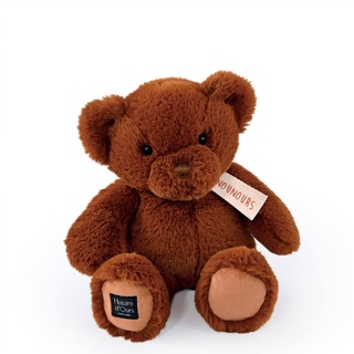 Histoire d'Ours - Le Teddybär, Capuccino, 28 cm, Braun – 28 cm – Geschenk zur Geburt – HO3229