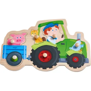 Haba Steckpuzzle 6 Teile Kinder Greifpuzzle Lustige Traktorfahrt 1305550001, Puzzleteile