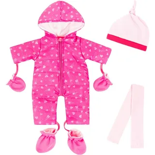 Bayer Puppenkleidung Schneeoverall 38-42 (Set, 5-tlg) rosa