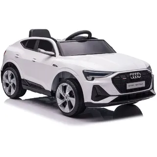 Es-Toys Kinder Elektroauto Audi E-Tron, EVA-Reifen, Allradantrieb, Fernbedienung weiss