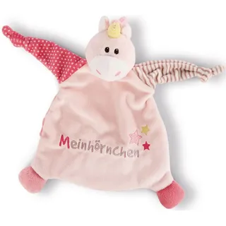 Nici Schmusetuch My First NICI Kollektion, Einhorn Stupsi, Meinhörnchen, mit aufgestickten Augen rosa