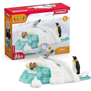 Schleich 42661 - Wild Life, Pinguin-Familienspaß, Spielset