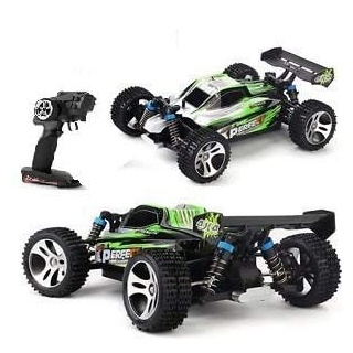 s-idee® 18130 A959-A RC Auto Buggy Monstertruck 1:18 mit 2,4 GHz 35 km/h schnell, wendig, voll digital proportional 4x4 Allrad WL Toys ferngesteuertes Buggy Racing Auto