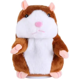 16 cm Sprechende Plüschtier Hamster Wiederholt Elektronische Haustiere Spielzeug Für Baby Kinder Wiederholt-Funktion Talking Plüschhamster, hell...