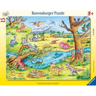 Rahmenpuzzle Ravensburger Die kleinen Dinosaurier 12 Teile