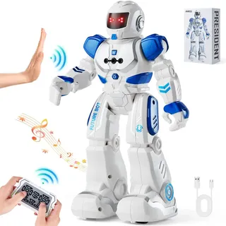 VEVOR RC-Roboterspielzeug für Kinder, programmierbarer Smart-Roboter mit Gestenerkennung und Fernbedienung, interaktiver laufender, singender und ...