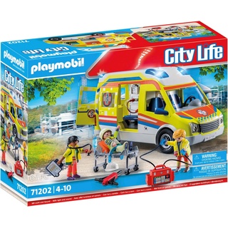 Playmobil® Konstruktions-Spielset Rettungswagen mit Licht und Sound (71202), City Life, mit Licht und Soundmodul bunt