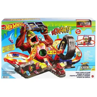 Mattel GTT94 - Hot Wheels - City - Toxic Creatures - Giftiger Gorilla-Angriff inkl. Fahrzeug