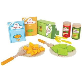 Hape Pasta-Set I Kochset aus Holz I Kreativer Spaß für kleine Kochprofis I Für Kinder ab 3 Jahren