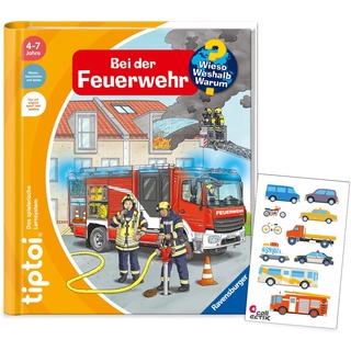 tiptoi Ravensburger unterwegs mit dem Feuerwehrauto mit Kinderaufkleber