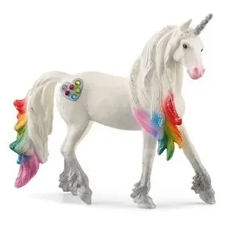 schleich Spielfigur BAYALA 70725, ab 5 Jahre, Regenbogeneinhorn Hengst, 13,8 x 11,5 cm