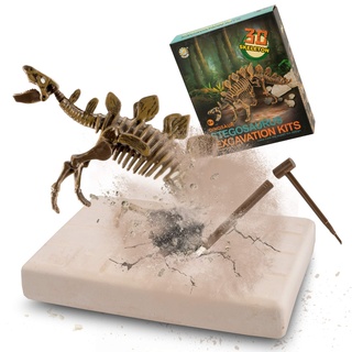 MUSCCCM Stegosaurus Ausgrabungsset für Kinder, Dino Spielzeug, 3D-Skelett Dinosaur Modell Dino Ausgrabungsset, Dino Party Kindergeburtstag Spiele, Dino Geschenk Mitgebsel Kindergeburtstag Junge