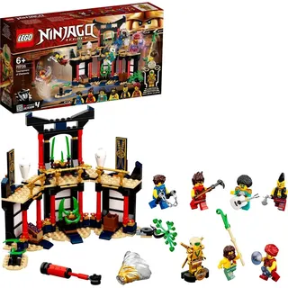 LEGO 71735 NINJAGO Turnier der Elemente Tempel Bauset mit Kampfarena und Figur des Goldenen Ninja Lloyd