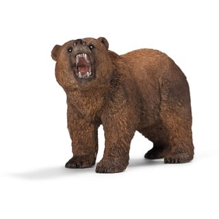 schleich 14685 Grizzlybär, für Kinder ab 3+ Jahren, WILD LIFE - Spielfigur