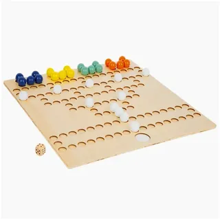 Small Foot Spielesammlung Barrikade XL Mit extra großem Spielfeld, Barrikade Brettspiel-Klassiker aus Holz im XL-Format, Brettspiel-Klassiker aus Holz im XL beige