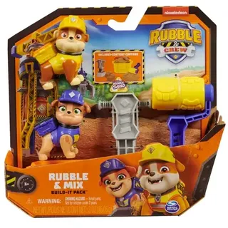 Rubble & Crew – Actionfiguren-Set mit 2 Hundefiguren, 2 Bauspielzeugen und 85g Kinetic Sand Build-it-Sand, sortiert, 1 Stück