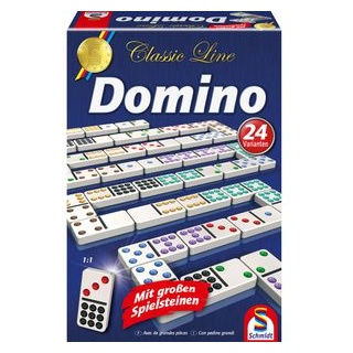 Schmidt-Spiele Kartenspiel Classic Line Domino, ab 6 Jahre, 1-11 Spieler