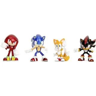 Jada Toys Sonic The Hedgehog Figur (1 Stück) - 1 von 4 Sammelfiguren aus Metall (Sonic, Tails, Knuckles oder Shadow) für Fans und Sammler ab 8 Jahre, Welle 1, Auswahl per Zufallslos, 6,5cm