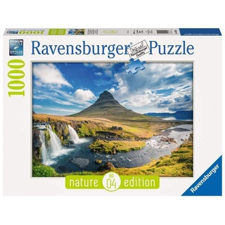 Ravensburger Puzzle 19539 - Wasserfall von Kirkjufell - 1000 Teile Puzzle für Erwachsene und Kinder ab 14 Jahren, Puzzle mit Landschafts-Motiv