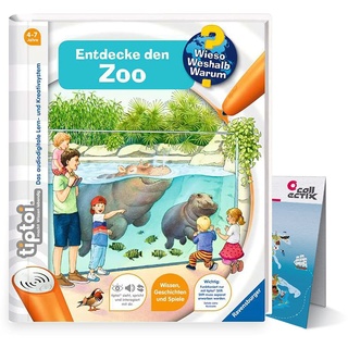 Ravensburger tiptoi ® Buch | Entdecke den Zoo + Kinder Tier-Weltkarte - Länder, Tiere, Kontinente